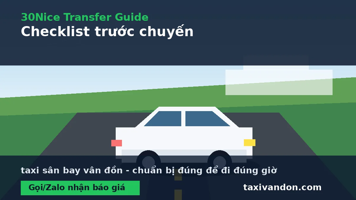 Checklist taxi sân bay vân đồn