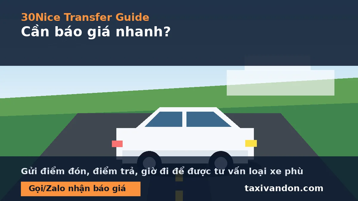 Báo giá taxi vân đồn móng cái